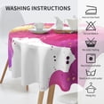 thumbnail image 6 of ZICANCN Round Table Cloths 60 Inch, Purple Marble Abstract Pastel Table Cover Waterproof Washable Outdoor Picnic Tablecloth, 6 of 8
