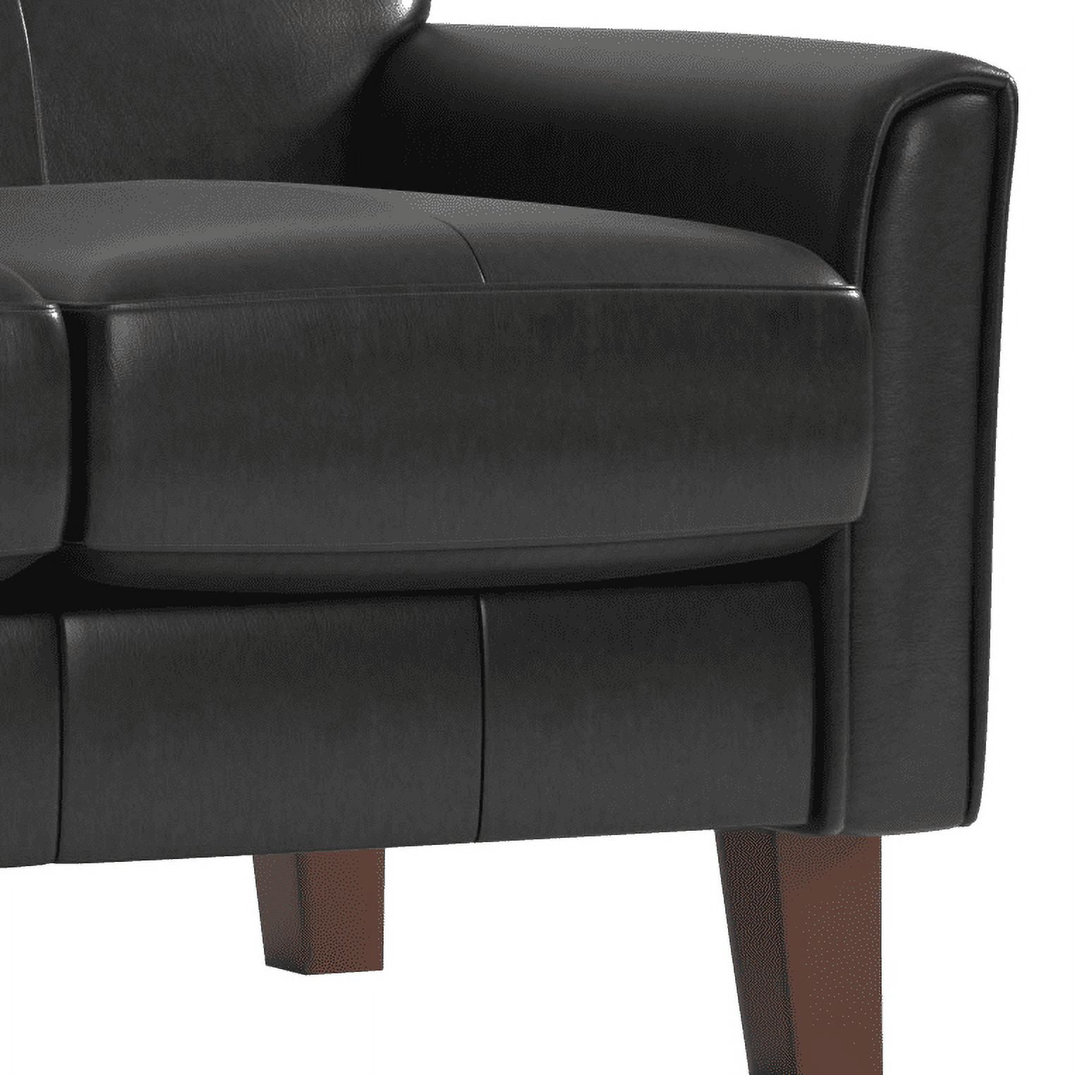 Weston Home Tribeca Sofa, Dark Brown Faux Leather