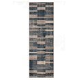 thumbnail image 2 of BNM Modern Farmhouse Wide Striped Indoor Runner Rug, 2' 7" x 8', Blue/ Cream, 2 of 6