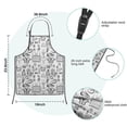 thumbnail image 7 of Black and White Football Elements Pattern Kids Aprons for Girls and Boys,Adjustable Neck Strap Toddler Aprons for Kids Cooking Baking, 7 of 7