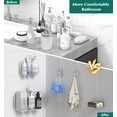 thumbnail image 2 of Acrylic Wall Mount Organizer, Transparent No Drilling Wall Mount Shower Storage, for Bathroom, Pantry, Kitchen, Laundry, Utility Room, Inside of Cabinet Door, 2 of 8
