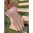 thumbnail image 6 of Women's Strapless Textured Knit Maxi Dress - Pink Elegant Evening Formal Dress for Wedding Prom Bridesmaid, 6 of 6
