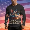 thumbnail image 2 of 4th of July Outfits for Men 250th Anniversary Usa Shirt Long Sleeve Henley Pullover American Flag Tops Button Up Muscle Shirt, 2 of 8