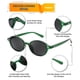 thumbnail image 3 of Gafas de Sol FEISEDY Retro Ovaladas B1171 Verde Transparente para Mujer, 3 of 7