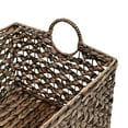 thumbnail image 3 of happimess Quinn Bohemian Cottage Woven Hyacinth Rectangular Storage Baskets with Handles, Brown (Set of 3), BSK2010B-3SET, 3 of 7