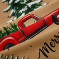 thumbnail image 4 of Erosebridal Christmas Truck Shower Curtain 72Wx72L,Merry Holiday Bathroom Curtain,Brown, 4 of 6