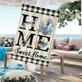 thumbnail image 2 of diyeu Beach House Flag 28 x 40 Inch Double Sided Burlap Home Sweet Home Blue Anchor Starfish Seashell Coastal Ocean Yard Flag Summer Holiday Seasonal Outdoor Outside Decoration(Large), 2 of 5