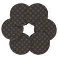thumbnail image 2 of Haosy Set of 6 Drink Woven Coaster with Holder Heat Resistant Non-Slip Bar Coasters 4 Inches Gold Letter with White Ornament, 2 of 7