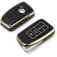 thumbnail image 4 of Key Fob Cover Compatible with Lexus RX ES GS LS NX RS GX LX RC LC 2013-2017 5 Button TPU Keychain Case Holder Protector,Model-a(black), 4 of 5