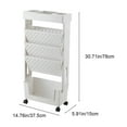 thumbnail image 3 of HLONK Movable Classroom Desk Book Storage Rack - Multi-layer Trolley for Stationery and Books Organization, 3 of 8