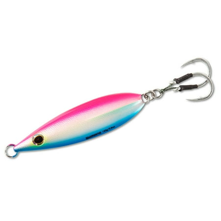 UPC: 0022255438285 | Shimano Fishing BFLY FLATFALL 160G PNK BLU JIGS [BFLFF160PB]