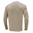 thumbnail image 3 of Gibobby Suéter de cuello redondo para hombre Suéter de punto con cuello redondo para hombre, ajuste delgado, ligero, casual, con patrón trenzado(Caqui,Extra Grande), 3 of 4