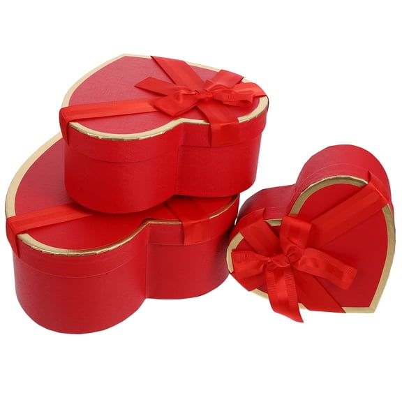 OFFIGAM Valentine's Day Heart Shape Box, Elegant Red Design, Packaging, 1 Set for Special Occasions