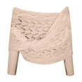 thumbnail image 4 of Womens Tops Pullover Hoodie Casual Oversized Knit Sweaters Trendy Cozy Autumn Wear Women's Knitted Scarf Shawl Wrap Long Openwork Lacy Cover Up Stole For Casual Outfit And Daily Wear, 4 of 5