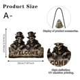 thumbnail image 3 of Lilixerw Halloween Skeleton Welcome Decoration, Dual Skeleton Figure Wall Plaque with Vintage Welcome Letter, for Porch, Entryway and Door Display, 7.87x5.90 inch, 3 of 5