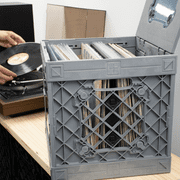 UbeCube CrateVinyl™ Stackable Vinyl Record Storage Cube with Divider and Transparent Panels