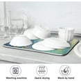thumbnail image 7 of Dish Drying Mat Art Flower Painting Absorbent Dry Mats for Dishes Draining Pad for Kitchen Countertop 18" x 24", 7 of 7