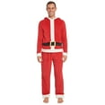 thumbnail image 2 of Christmas Santa Claus Mens Fleece Zip Up Hoodie and Cosplay Pajama Pants Adult, 2 of 5