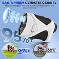 thumbnail image 3 of Golf Rangefinder with Slope, 1200 Yards Range Finder for Golf/Hunting 7X Magnification with Flag Pole Locking Vibration, Golf Gifts Pcs, 3 of 10