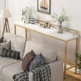 thumbnail image 3 of Tribesigns 70.9 inchLong Sofa Table, Narrow Console Table Behind Couch for Living Room (White Gold), 3 of 6