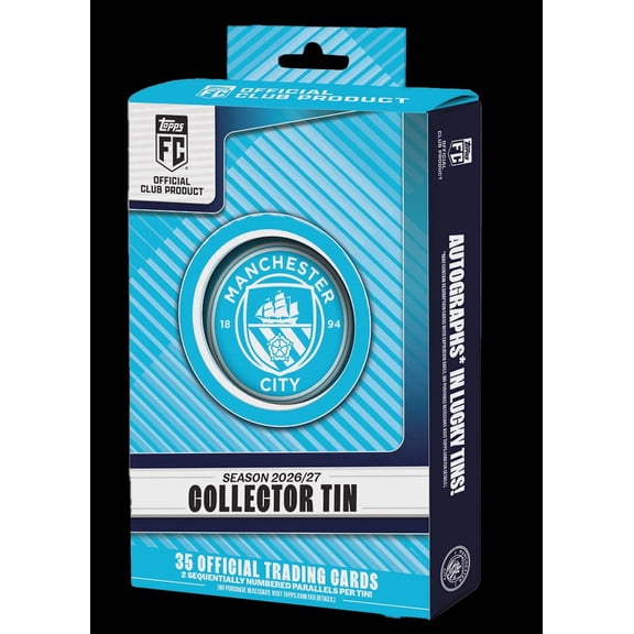 2026-27 Topps Soccer Manchester City FC Club Collector Tin Cards