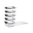 thumbnail image 2 of Rubbermaid Brilliance Meal Prep Containers, 2-Compartment Food Storage Containers, 2.85 Cup, 5-Pack, 2 of 4