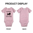 thumbnail image 3 of Warning: Protected by A Basset Hound Dog Funny Baby Rompers Infant Clothes (Pink,3-6 Months), 3 of 5
