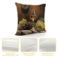 thumbnail image 4 of Fenyluxe Grapes Wine Table Pillow Covers for Couch Sofa Indoor Outdoor Printed on Both Sides Pillow Case 1PC 18x18in, 4 of 5