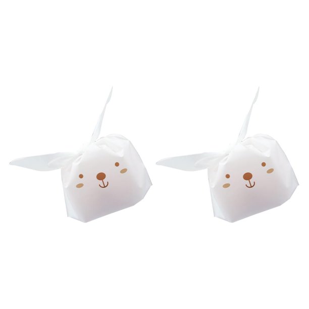 Ounissouiy 10 bolsas de galletas de caramelo, paquetes de alimentos, bolsas de papel de regalo con orejas de animales, decoración de fiesta de Pascua 10 piezas 21x12.5 cm 2piezas Ounissouiy CBP070727