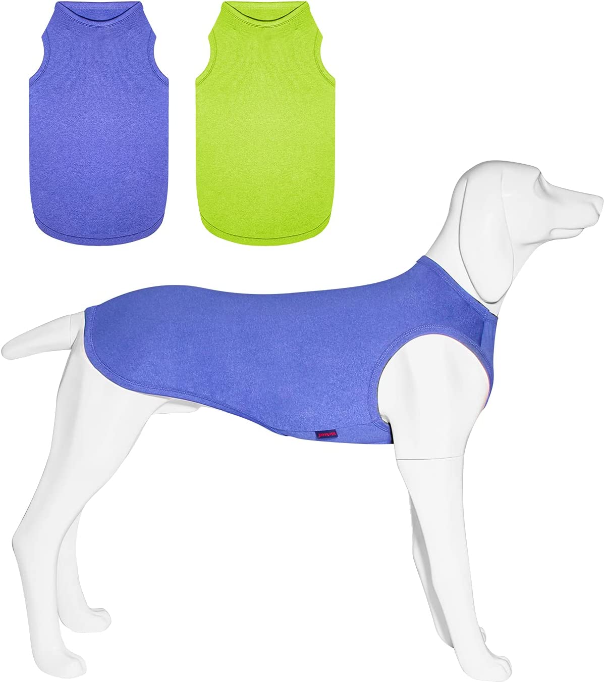 Kickred 2 Pack Summer Dog Shirts, Quick Dry Breathable Dog Clothes Pet