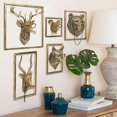 thumbnail image 3 of Decoración de pared con cabezas de animales Newinhome de resina con marco de metal (5 unidades), 3 of 8