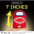 thumbnail image 6 of Among Us Plush Red Impostor Teeth Tongue Sticking Out 7" Character Doll PMI International, 6 of 7