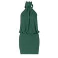 thumbnail image 5 of DHFJKG Womens Dresses Backless Halter Sleeveless Party Sexy Mini Dress Slim Fit Solid Color Bodycon Nightclub Wear Comfortable Dresses, 5 of 7