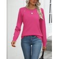 thumbnail image 3 of Zeagoo Womens Fall Sweaters Long Sleeve Tops Classic Crew Neck Pullover Sweaters Loose Dressy Blue Basic Tops, 3 of 6