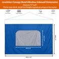 thumbnail image 2 of Jorohiker Sunshade Sidewall with Mesh Window, Instant Canopy SunWall for 10x10 Pop Up Canopy Frame, 1 Pack Sunwall ONLY, Silver-Coated Blue, 2 of 8