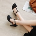 thumbnail image 6 of SACFOF Women's Cute Retro Rockabilly Shoes T Strap Mary Janes Heels Chunky Cosplay Shoes Sweet Block Heeled Bow Pumps, 6 of 6