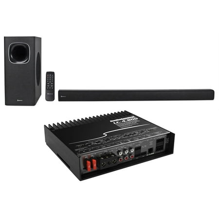 AudioControl LC-4.800 800w RMS 4 Channel Amplifier/Bass Processor+Soundbar+Sub