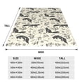 thumbnail image 3 of Fotbe Vintage Moon Fox Manta de Franela Acolchonada con Estampado, Súper Suave y Esponjosa, Extra Grande para Sofá, Cama, Uso Todo el Año-60"x50", 3 of 7