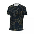 thumbnail image 5 of T Shirt For Men Elegant Gold Roses Running Floral Print Trendy Cool T-Shirts Men Street Style Tee Sh, 5 of 7