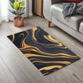 thumbnail image 6 of Black Gold Door Mat Marble Textures Abstract Art Modern Simple Non Slip Absorbent Entrance Mat Washable Low Profile Indoor Doormat for Front Door Entryway Entry 16"x24", 6 of 9