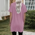 thumbnail image 3 of Plebaso Womens Short Sleeve Hoodie Tops Drawstring Hooded Tunics Summer Casual Lightweight Pullover for Women, 3 of 5