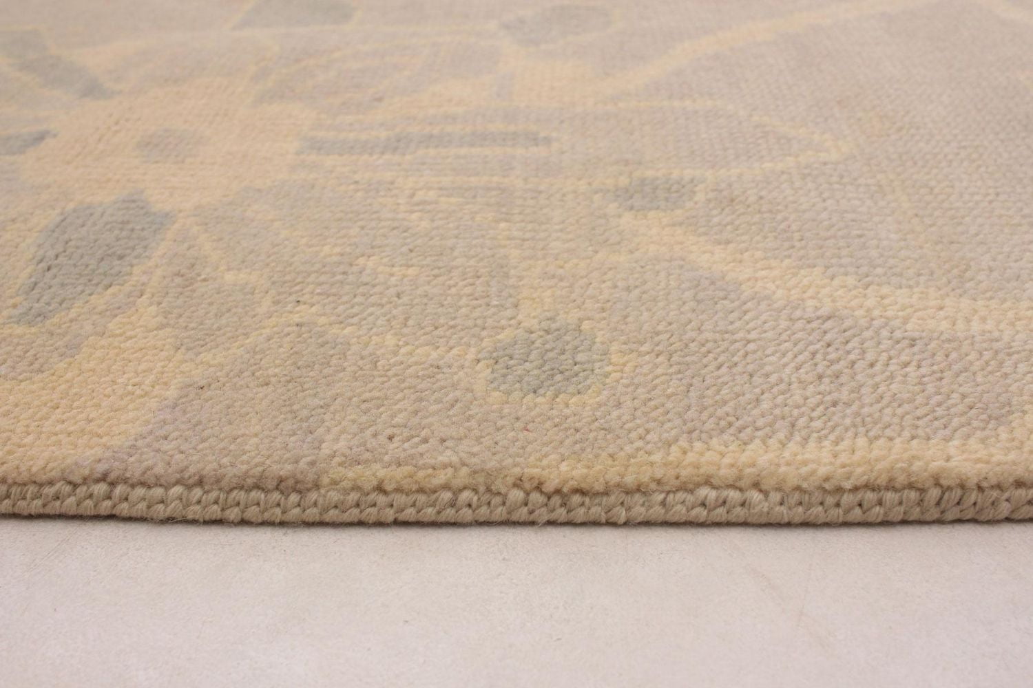 ECARPETGALLERY 5'2" x 7'10"  Floral Finest Oushak Hand-knotted Area Rug for Living Room, Dining Room and Bedroom in Ivory