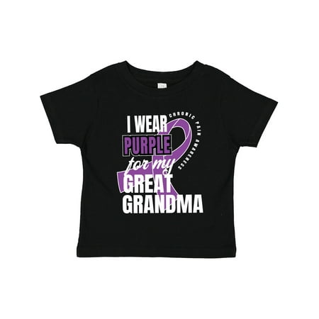 

Inktastic Chronic Pain I Wear Purple for My Great Grandma Gift Toddler Boy or Toddler Girl T-Shirt