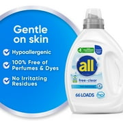 all Free Clear Liquid Laundry Detergent, 50 oz, 66 Loads