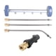 thumbnail image 3 of Limpiador de bajos de hidrolavadora, accesorio para lavar bajos de auto, premium y resistente, con varillas de extensión para entrada de vehículos con conector K, 3 of 8