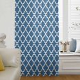 thumbnail image 6 of Blue Moroccon Sheer Curtains 108" Extra Long, Middle Century Minimalist Rustic Geometric Light Filering Curtains, Privacy Drapes Simi Floor to Veiling Curtain for Living Room Bedroom Window Treatment, 6 of 9