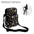 thumbnail image 5 of Chririnla Polyester Crossbody Purse Portable Double Layer Crossbody Bags for Running, Black Daisy Butterfly Print Crossbody Wallet, 5 of 7