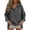 44#Dark Gray, variant on Pullover Sweatshirt for Women Henley Neck Snap Collar Long Sleeve Top Casual Fall Winter Solid Color Loose Fit Fashion Shirt Beige 3XL