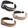 thumbnail image 1 of Diademas bohemias anudadas Vhermosa con cuentas moda antideslizante para mujer, 1 of 5