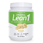 Lean1 Fat Burning Meal Replacement Protein Shake, Banana flavor, 15 serving tub